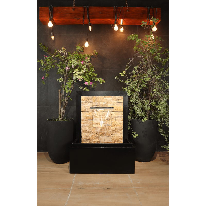 Galleria Imports Amaia waterfall fountain full shot
