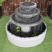 Aqua Falls Fountain in Grey by Galleria top angle view into pond