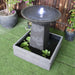 Aquarius Medium Water Fountain by Galleria Imports top view into water fountain, LED light and pool