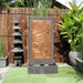 Galleria Bamboo Copper Wall fountain water feature in grey