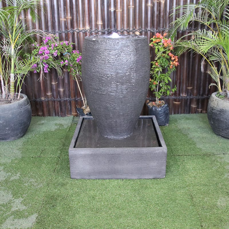 Cigar Fountain by Galleria Imports in Grey view from the front