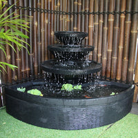 Galleria Imports Corner Bowl Fountain in charcoal