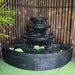 Galleria Imports Corner Bowl Fountain in charcoal