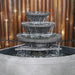 Corner bowl water fountain by Galleria close up in grey
