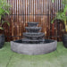 Galleria's Grey Corner Bowl Fountain front view