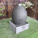 Galleria's Egg Fountain top angle view in grey
