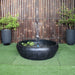 Galleria Imports Large Fish Pond Fountain in charcoal front view