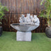 Frog in the Pond water fountain by Galleria in grey front view