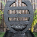 Harp Fountain by Galleria in charcoal close up detail