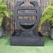 Galleria Imports Harp Fountain charcoal front view up close