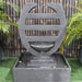 Galleria Imports Harp Fountain in grey front view up close