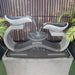 Infinity fountain in grey top view