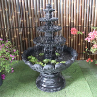 Galleria Monaco Self Contained Fountain in Charcoal