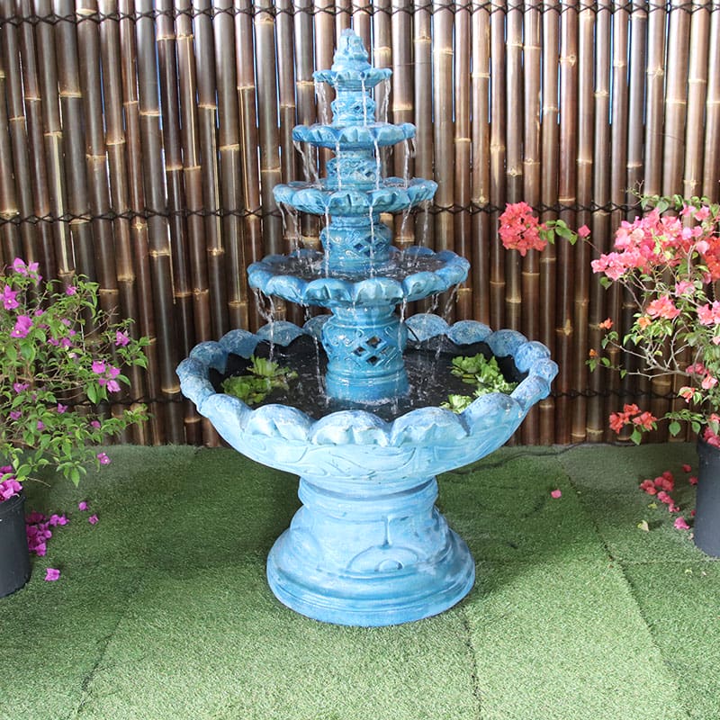 Galleria Monaco Self Contained Fountain in River Blue