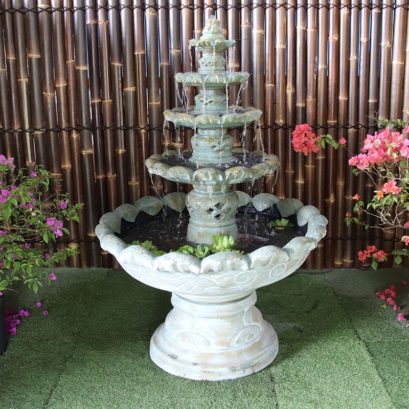Galleria Monaco Self Contained Fountain in vertigreen