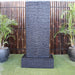 Galleria Imports Rectangle Ripple Fountain Charcoal view from the front