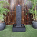 Galleria Imports Ripple Square Fountain in charcoal front view