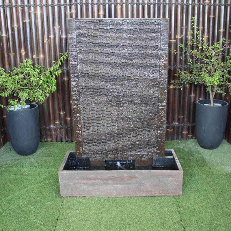 Galleria Ripple Wall Fountain in rust front view