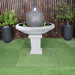 Galleria Roman Fountain in grey front view in the garden