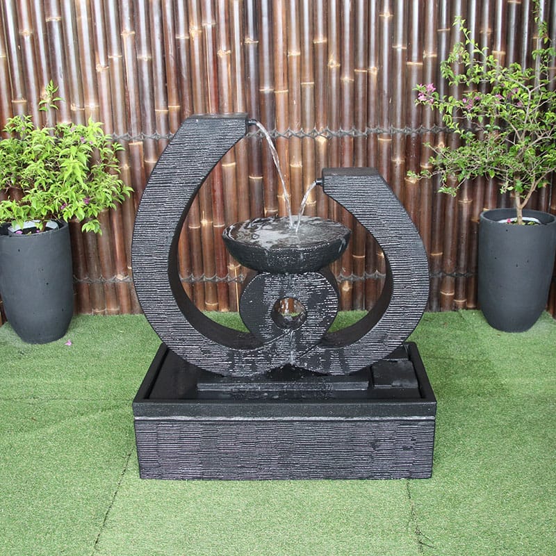 Galleria Imports Serenity Fountain in charcoal front view