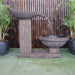 Single Wave Fountain by Galleria Imports in rust front view