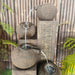 Streaming Pots Fountain by Galleria Imports in large rust top close up