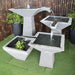 Galleria Imports 3 tier cascade fountain large grey right top angle
