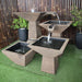 Galleria Imports 3 tier cascade fountain large rust top right angle view