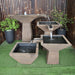 Galleria Imports 3 tier cascade fountain in large rust front view