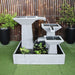 Galleria Imports 3 tier cascade fountain medium grey front view