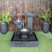 Galleria Imports Trio Bowl Fountain large charcoal front view