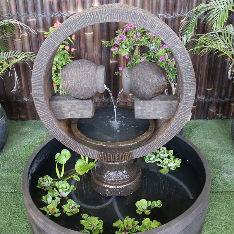 Galleria Imports Turin Fountain in rust close up