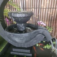 Verona Fountain by Galleria in charcoal close up