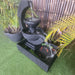 Verona Fountain by Galleria in charcoal top view with fish in the pond