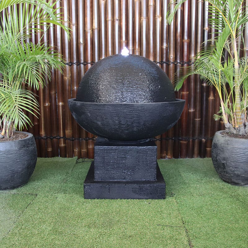 Galleria Imports Volcano Fountain in charcoal front view