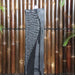 Galleria Imports Ying Yang Fountain in charcoal top close up with water flowing