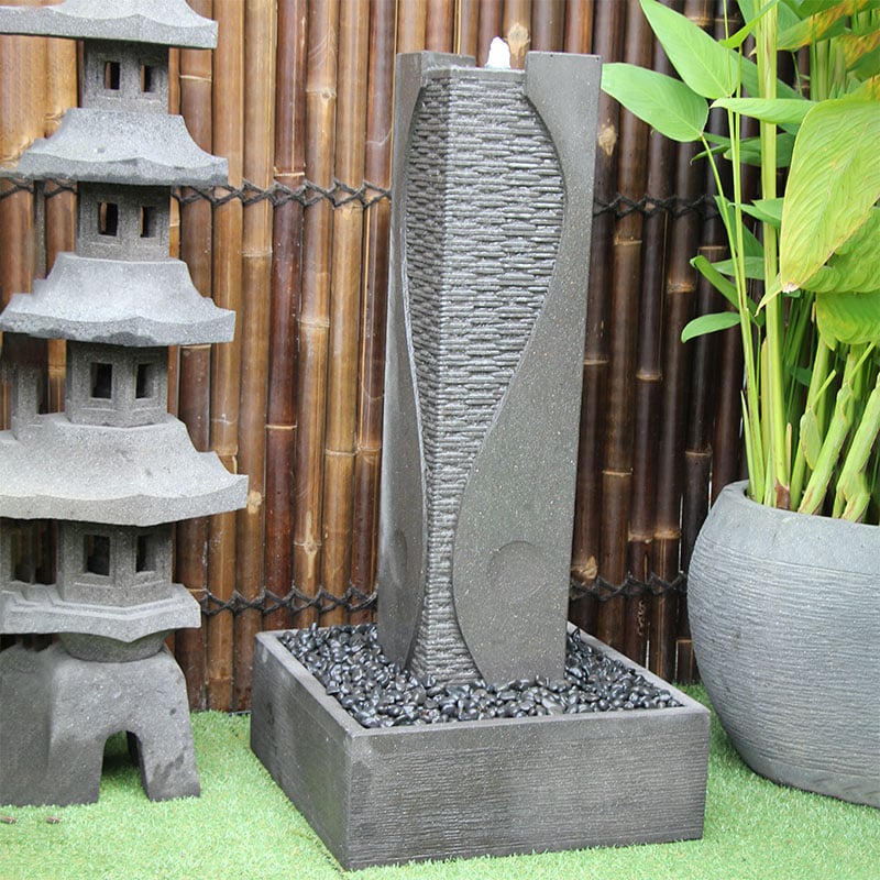 Galleria Imports Ying Yang Fountain in grey