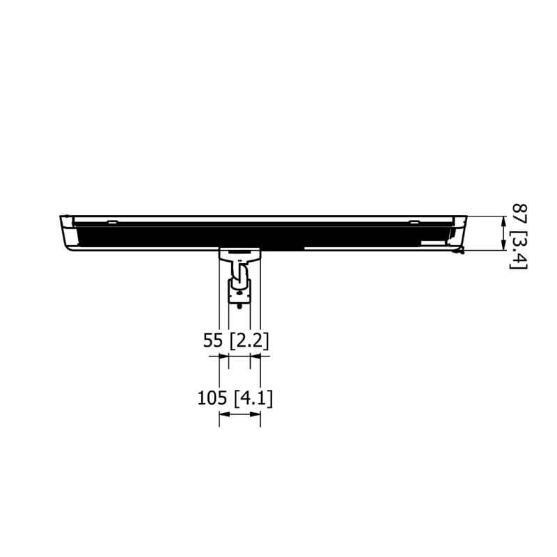 Heatscope Pure+3000W heater and mount dimensions