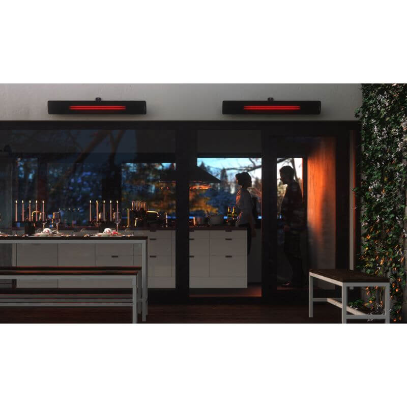 Heatscope Pure+3000W black wall mounted