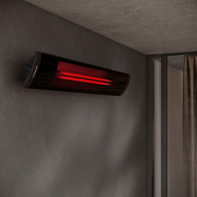 Heatscope Pure+3000W Black and Wall mounted