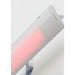 Heatscope Pure+3000W Switched on in White Glass