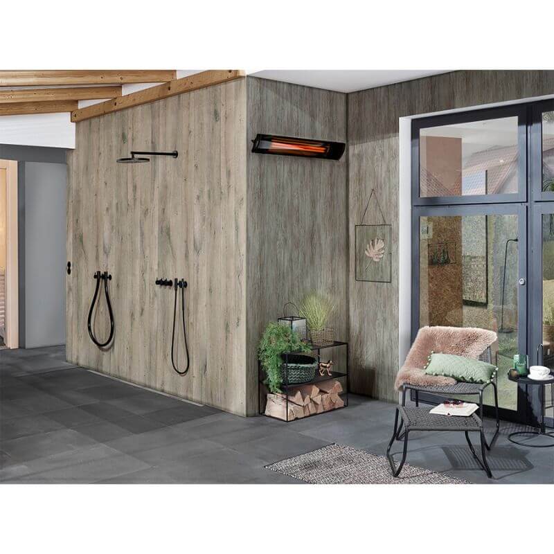 Heatscope Pure+3000W by the outdoor shower