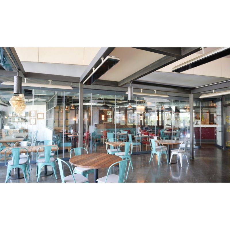 Heatscope Vision 3200W attached to the ceiling indoor restaurant