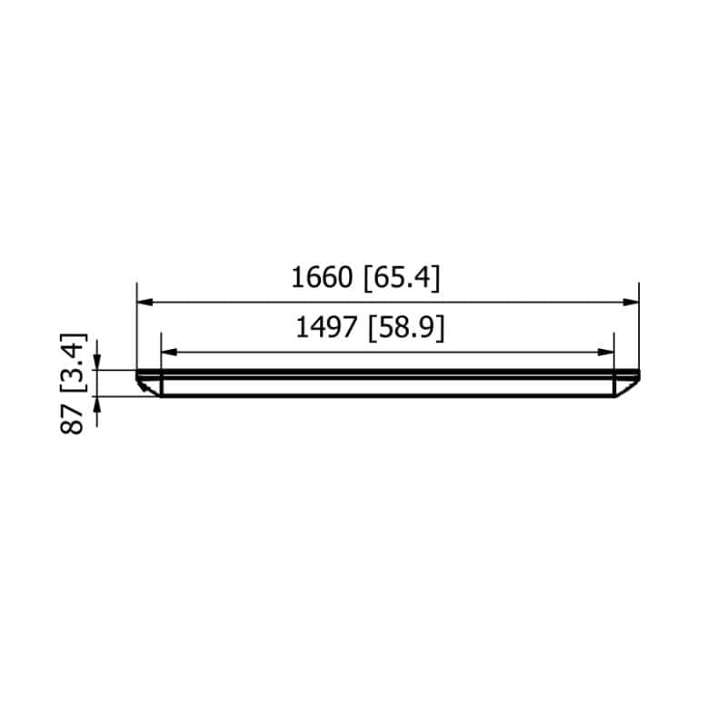 Heatscope Vision 3200W top view dimension