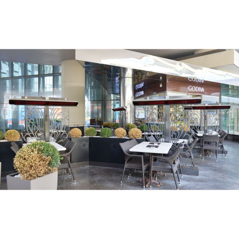 Heatscope Vision 3200W above the dining table restaurant