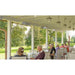 Heatscope Vision 3200W in White utdoor dining with People