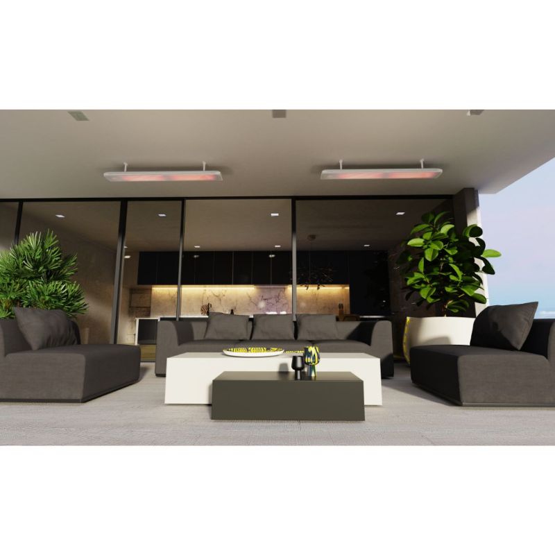 Heatscope Vision 3200W White attached to the ceiling under the furniture