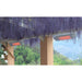 Heatscope Weathershield 2 in white installed with hanging flowers
