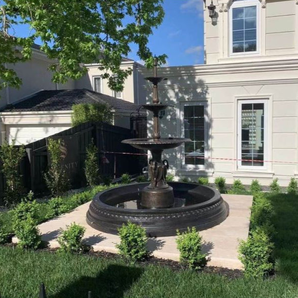 Heron Fountain Water Feature-3 tier including pond