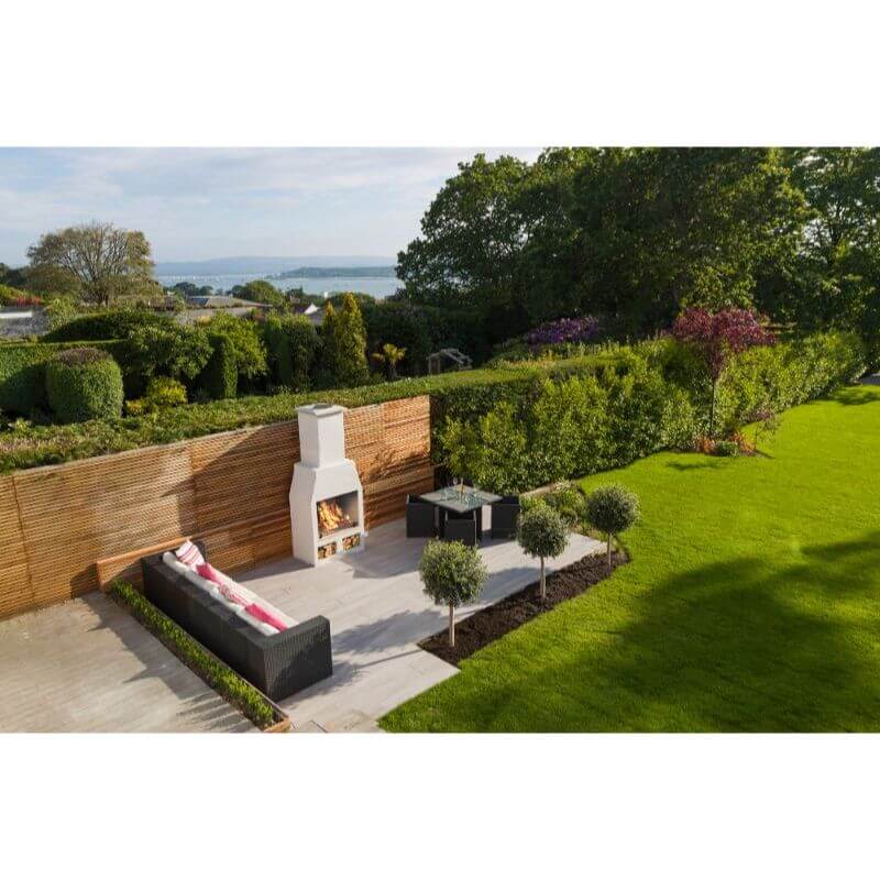 Hotham Fireplace Kit against wall birdseye view